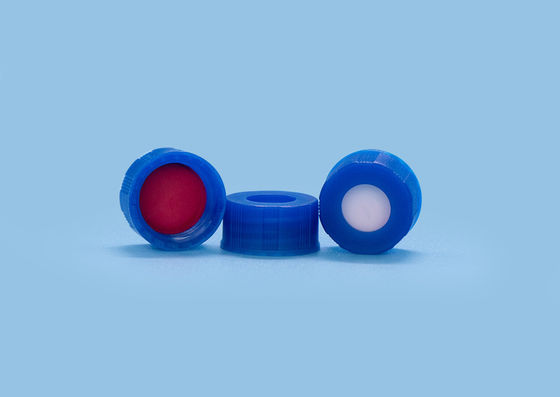 파란 주입 플라스틱 약제 PTFE Hplc 작은 유리병 모자