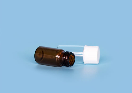 1ml 메마른 호박색 유리제 작은 유리병
